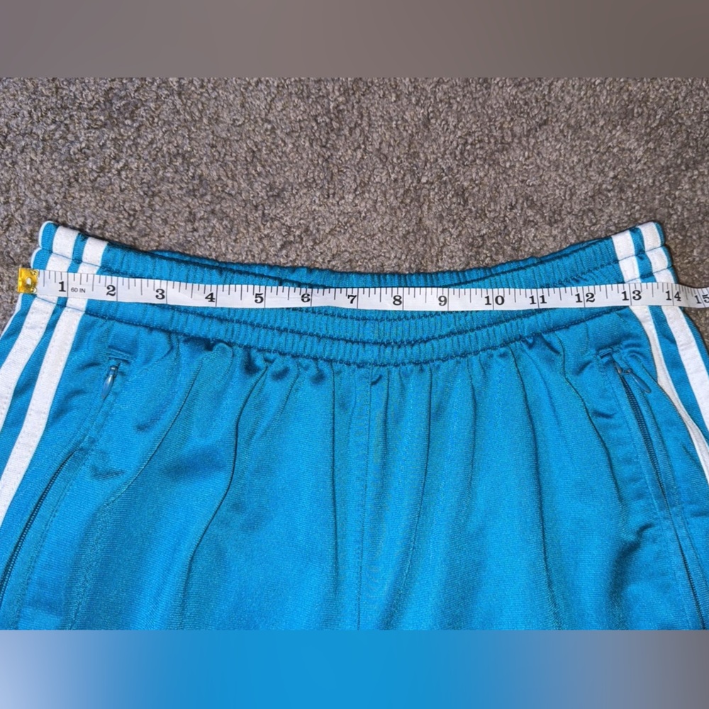 Adidas track pants vintage breakaway pants blue striped buttons snaps medium - Picture 6 of 6